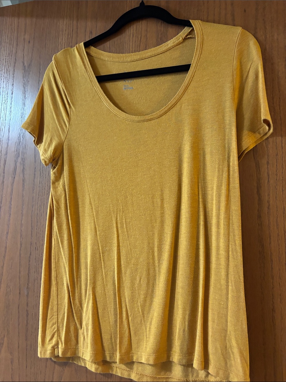 a new day Golden Yellow Scoop Neck Short Sleeve Tee